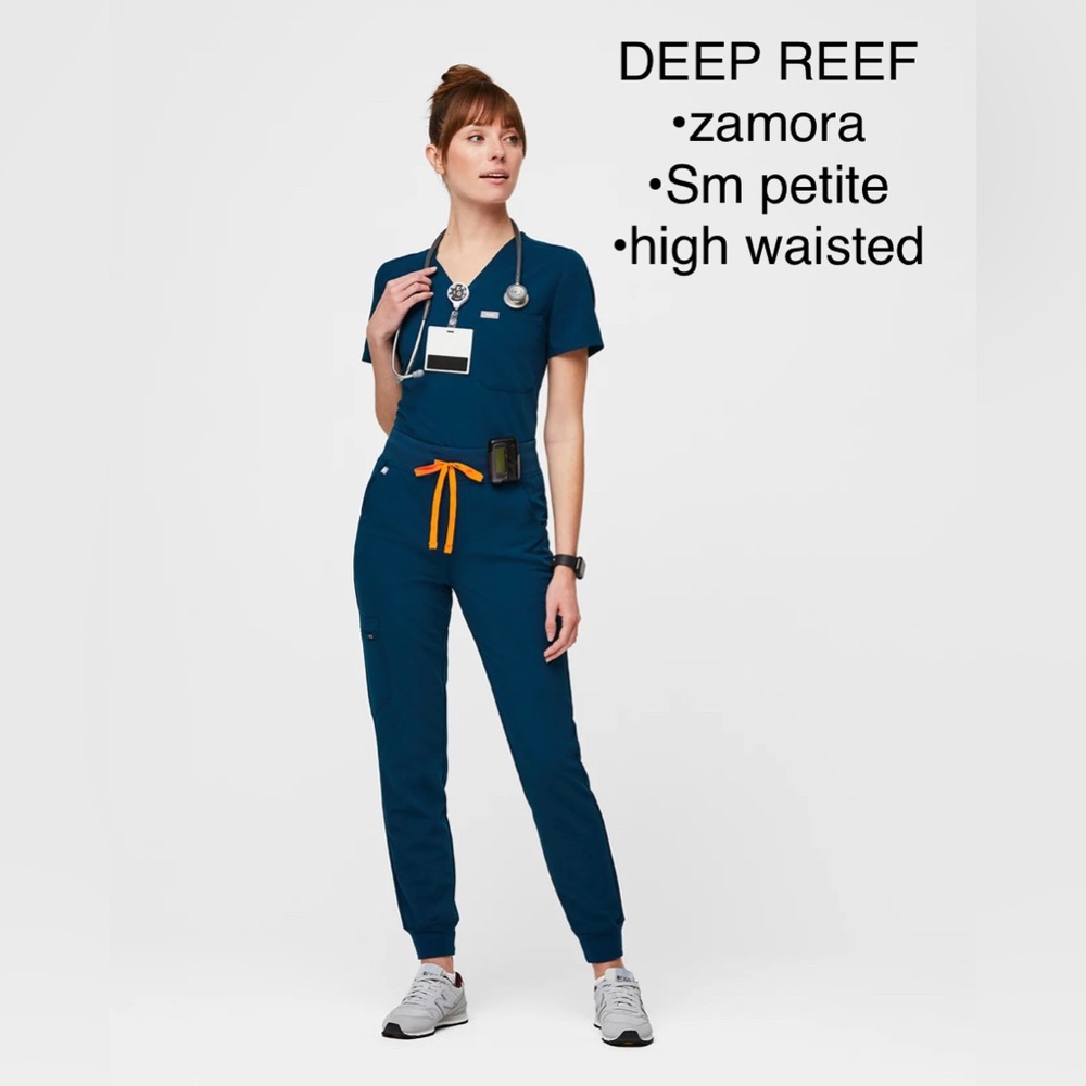Figs. Deep Reef. Zamora small petite. High waisted 2.0